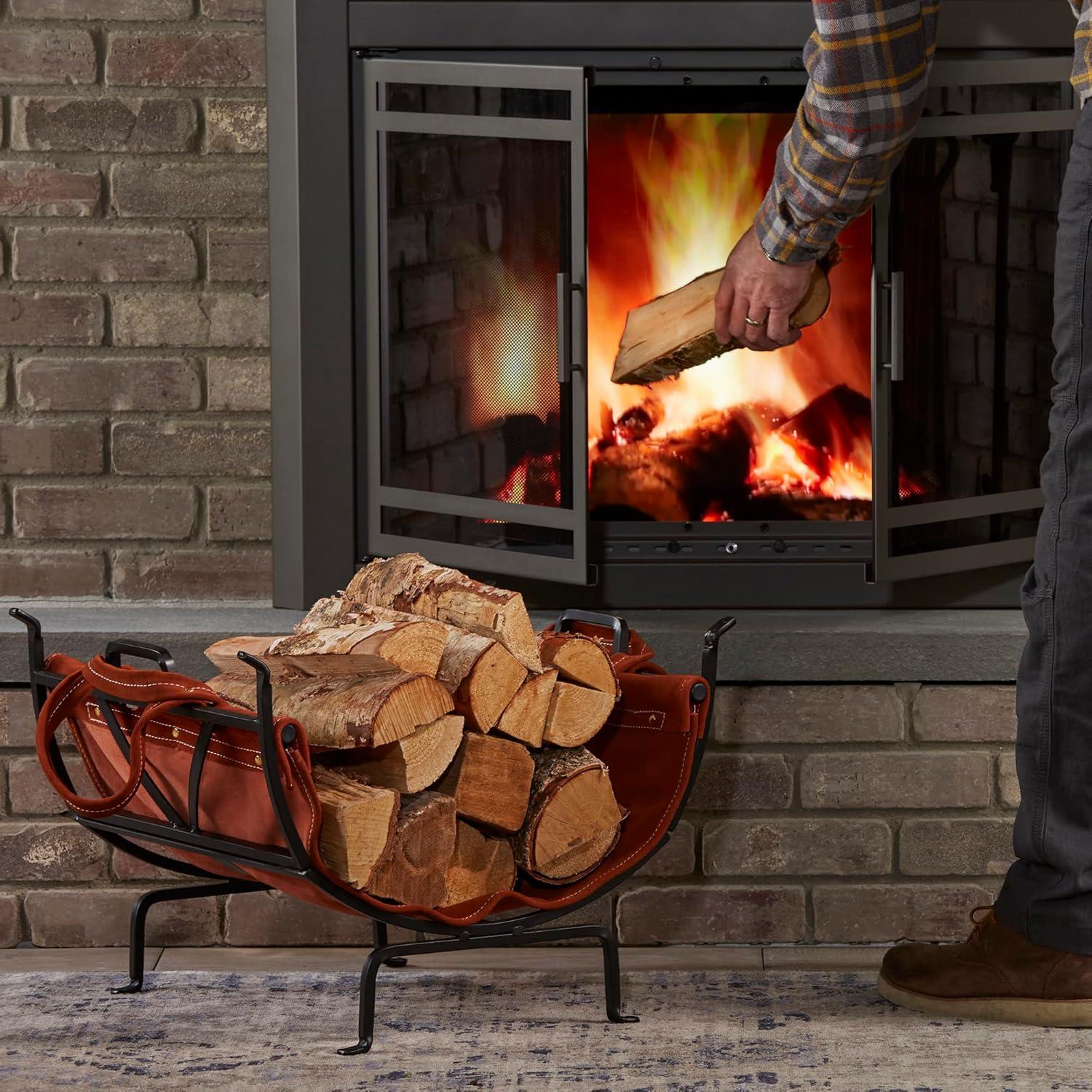 Winston Porter Abian 22'' W Metal Log Rack