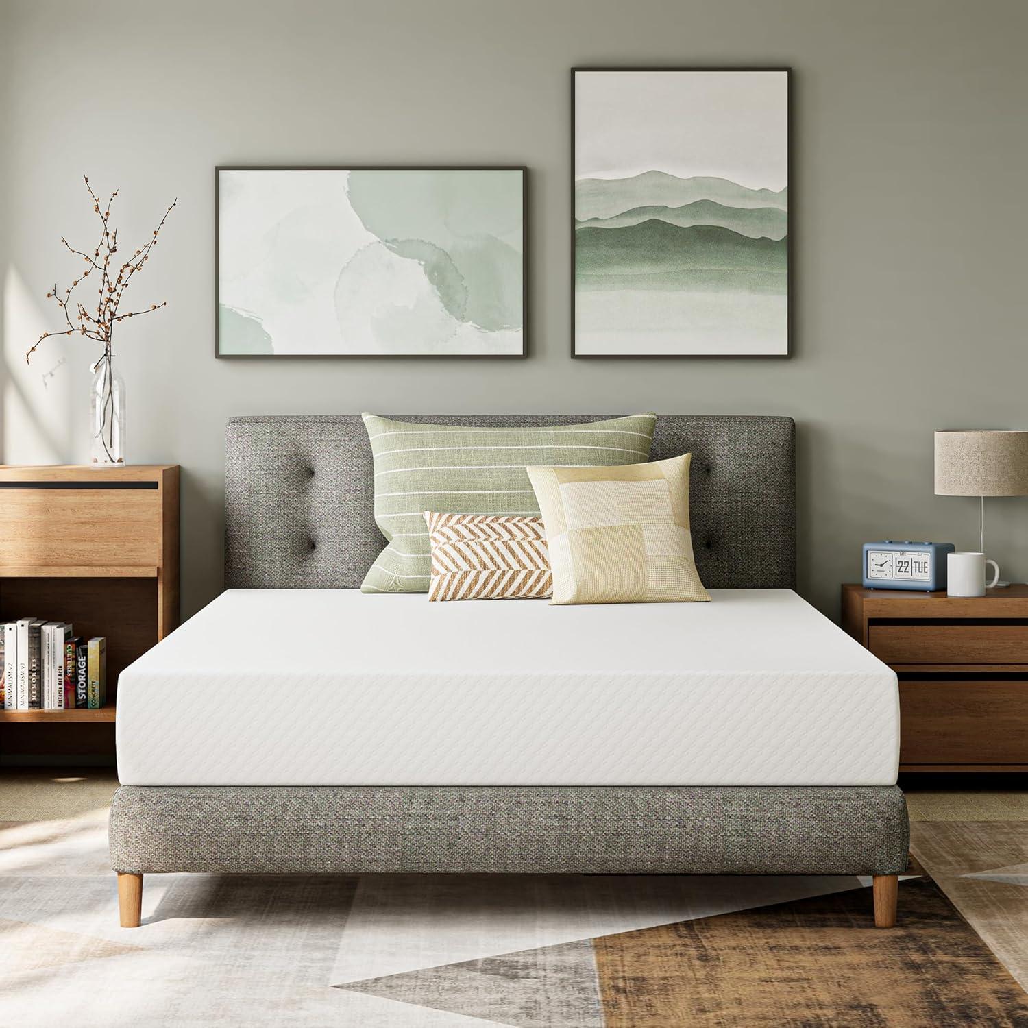 GAESTE 8 Full Size Memory Foam Mattress, Cooling Gel, Medium Firm Support, Pressure Relief, Breathable Cover, Mattress in a Box, Adult and Child