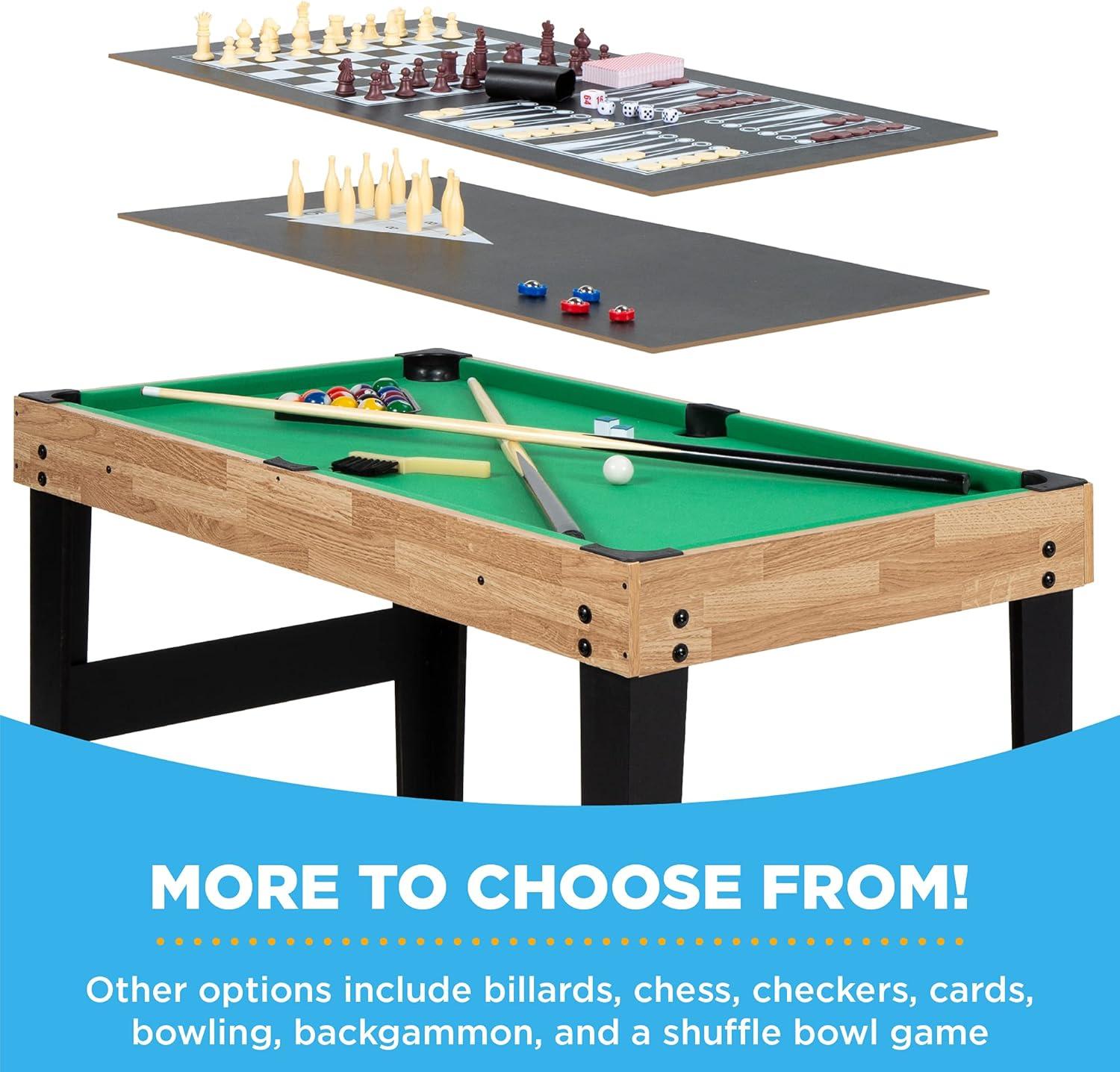 Best Choice Products 2x4ft 10-in-1 Combo Game Table Set w/ Hockey, Foosball, Pool, Shuffleboard, Ping Pong