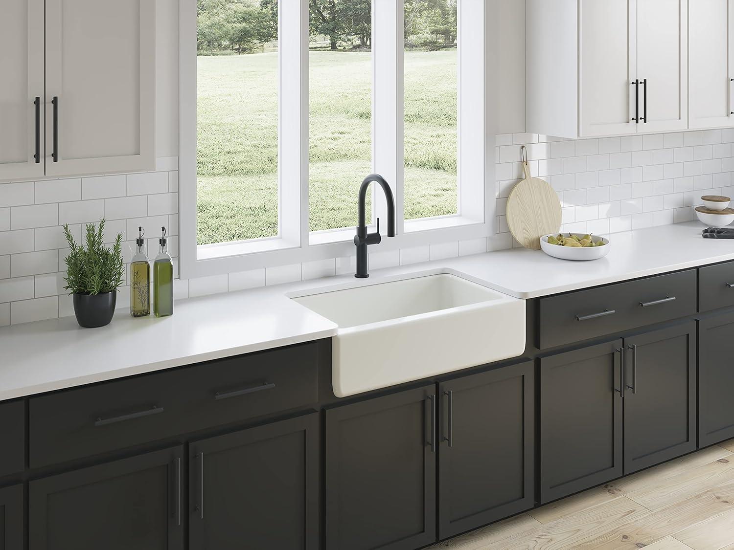 Kohler Dickinson Undermount Single-Bowl Farmhouse Kitchen Sinkundermount Single-Bowl Farmhouse Kitchen Sink K-6546-96