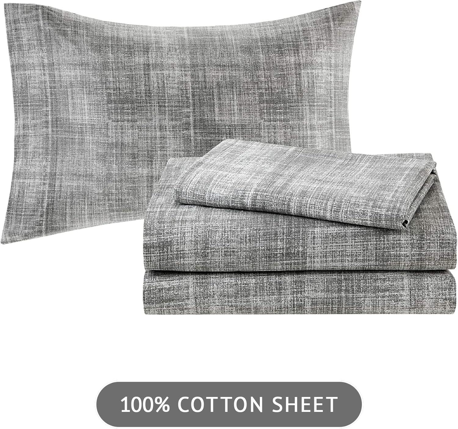 Saben Striped Comforter Set with Cotton Bed Sheets