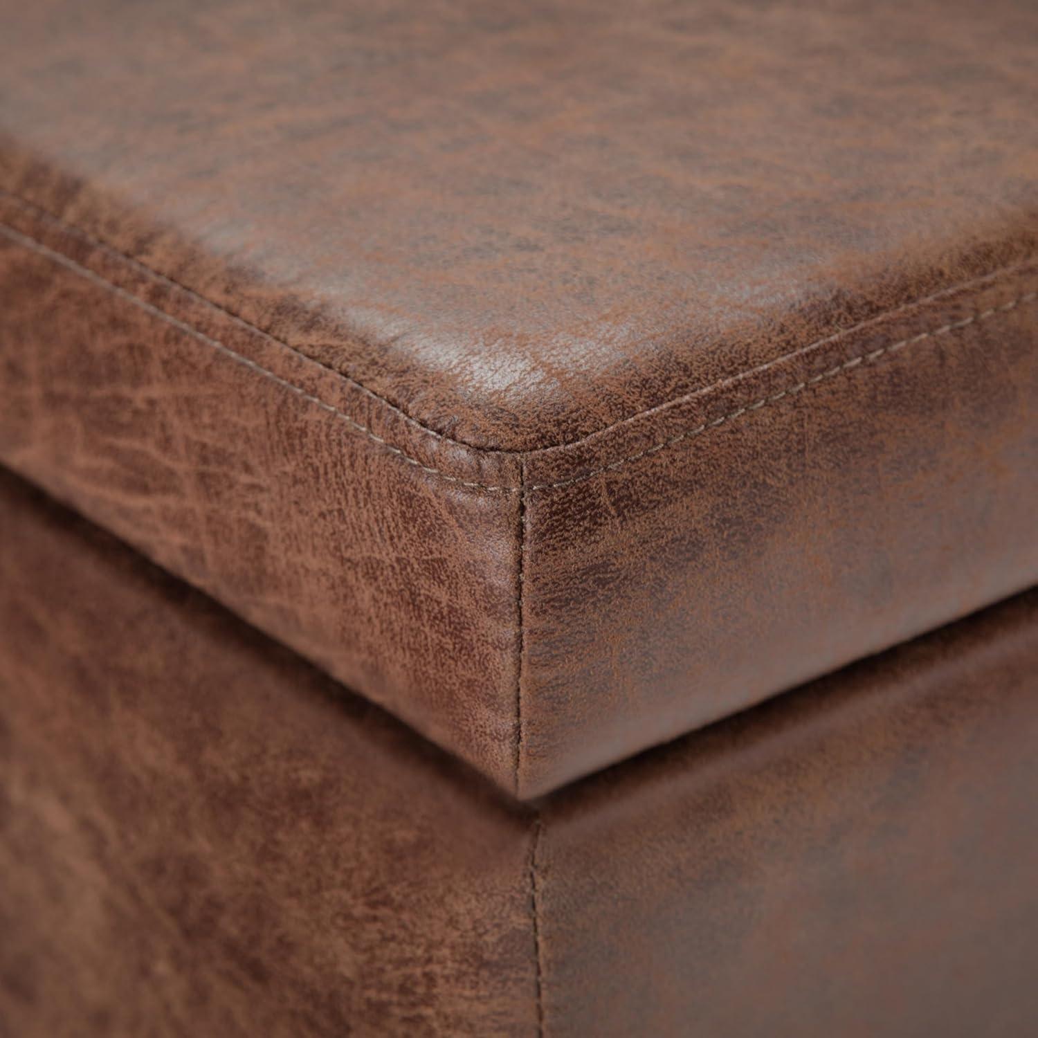 Avalon Faux Leather Ottoman