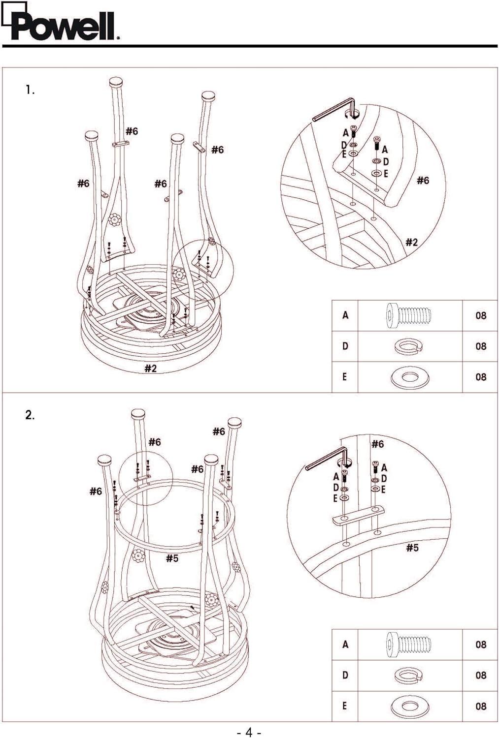 Powell Beatrix Big & Tall 30" High Back Indoor Copper Stamped Round Metal Bar Stool wth Swivel, Bronze/Warm Rust Faux Leather