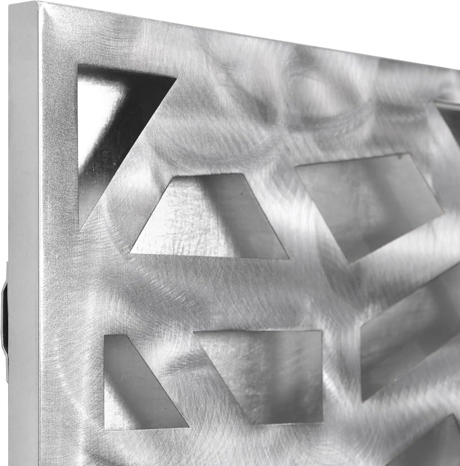 Empire Art Direct Radiant Fusion Leaf encased on a 3D Polished Steel Abstract Metal Wall Art