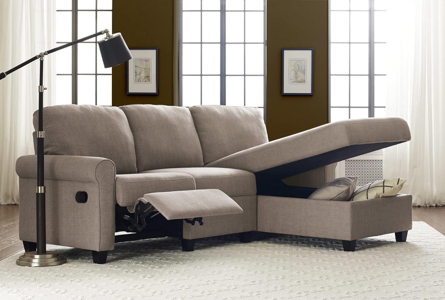 Serta Copenhagen Reclining Sectional Sofa with Storage Chaise