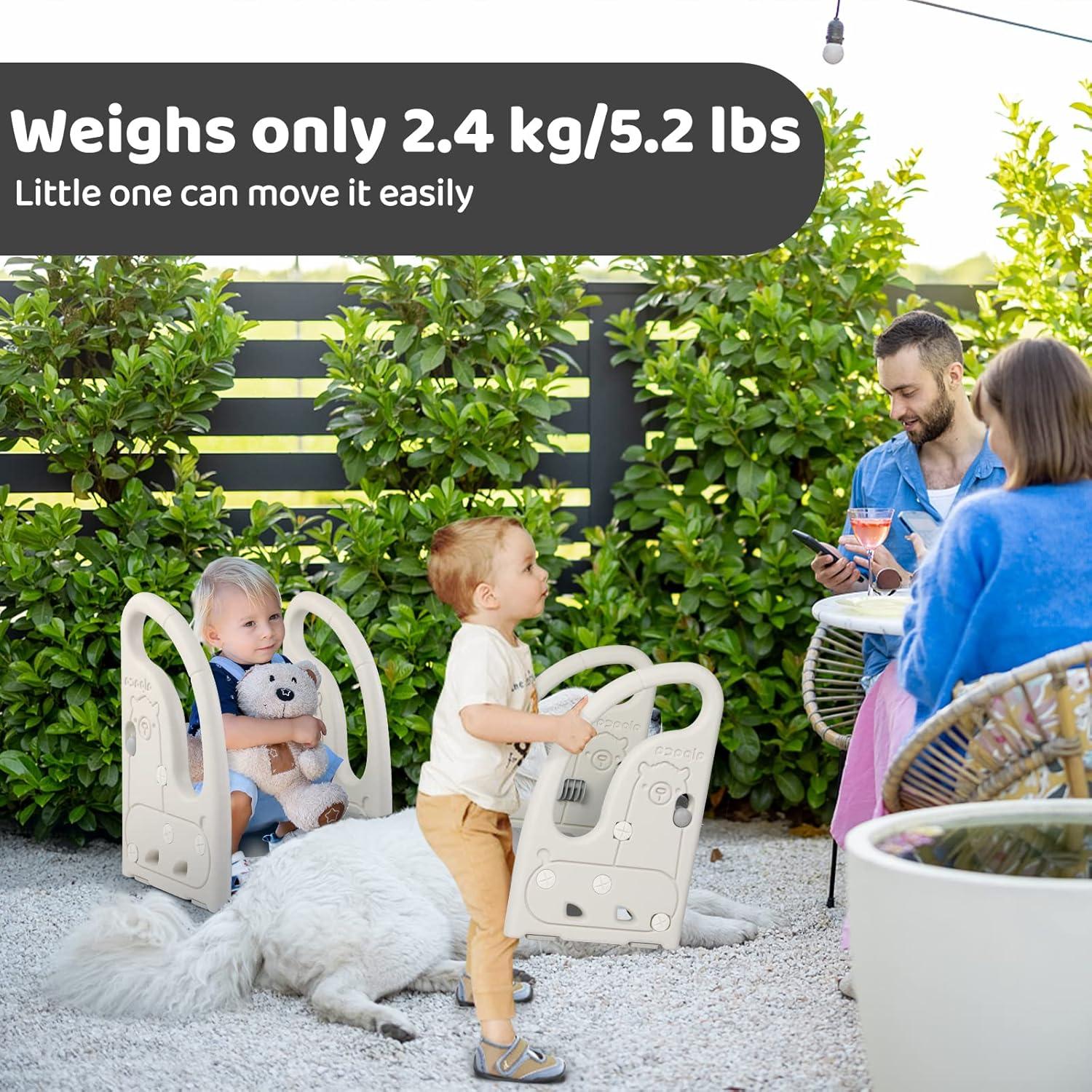 Adaptable Kids Leaning Chair & Step Stool Grey