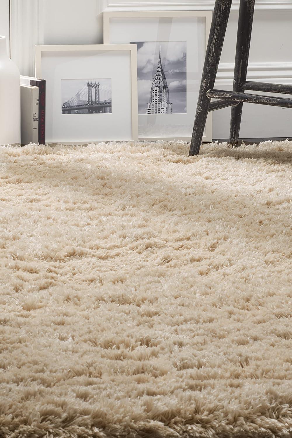 Popcorn Shag SG267 Hand Tufted Indoor Accent Rug - Ivory - 2'x3' - Safavieh