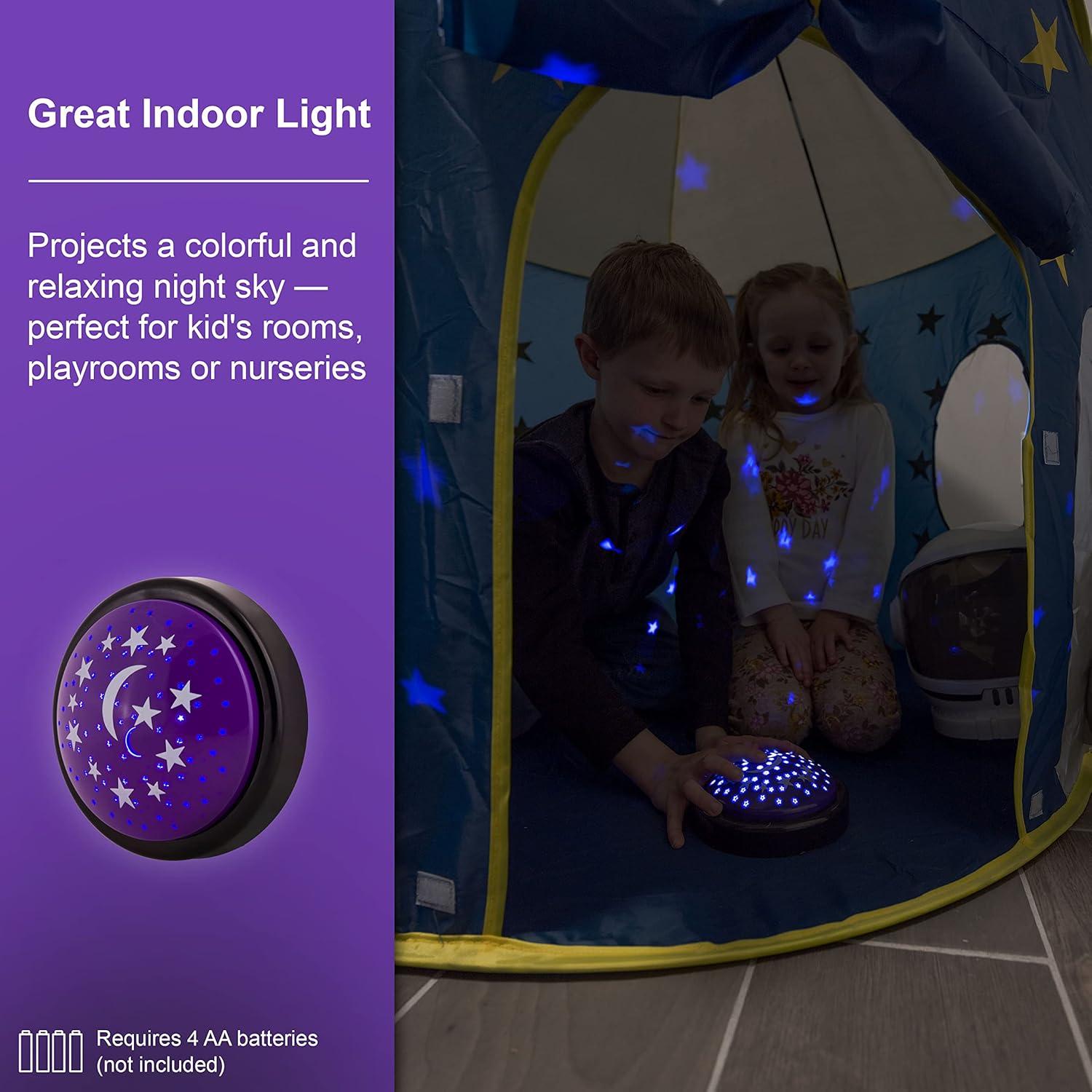 Purple Star and Moon LED Night Light for Kids