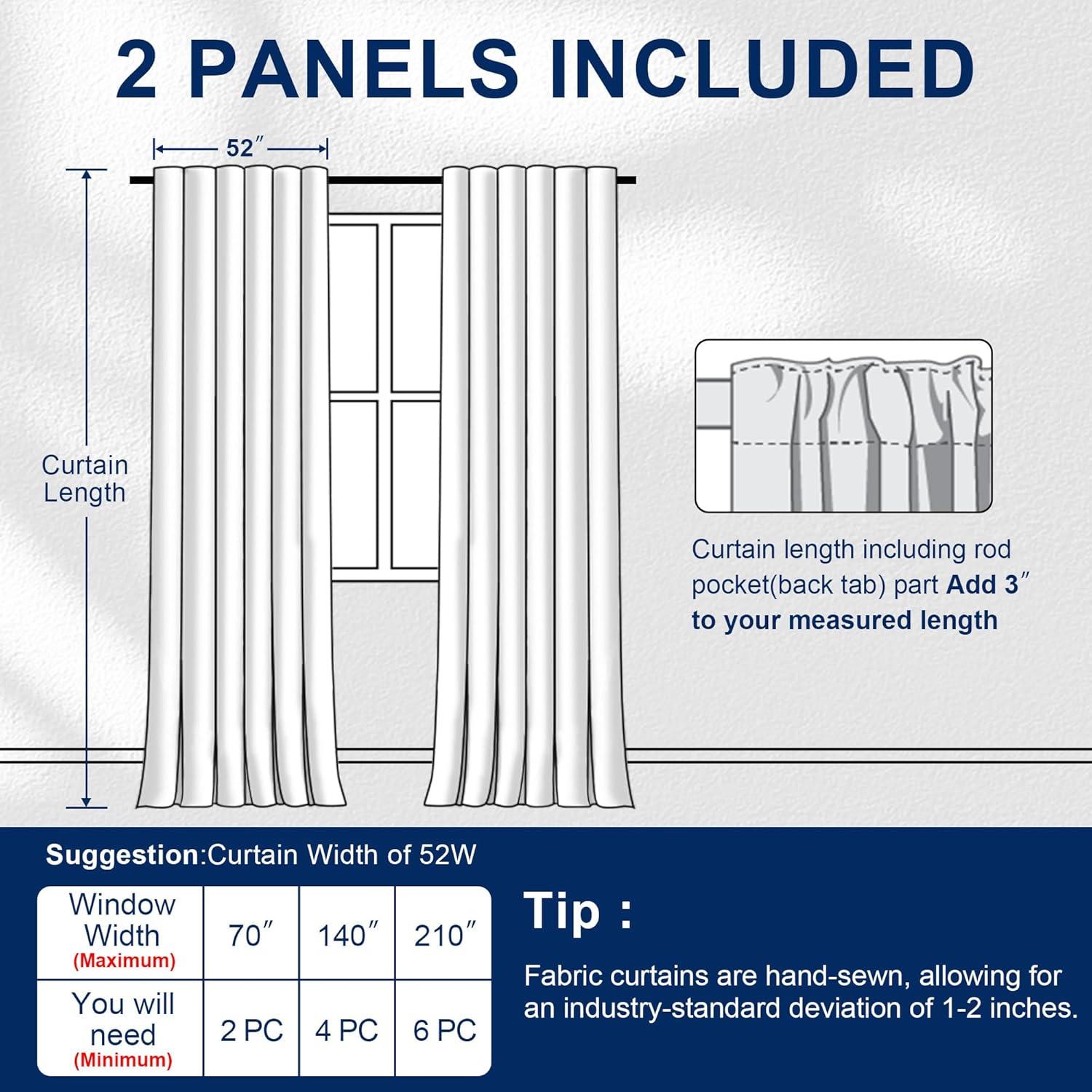 The Twillery Co.® Adona Thermal Insulated Bedroom Curtain Solid Color Room Darkening Blackout Grommet Heat Blocker Curtain Panels with White Liner