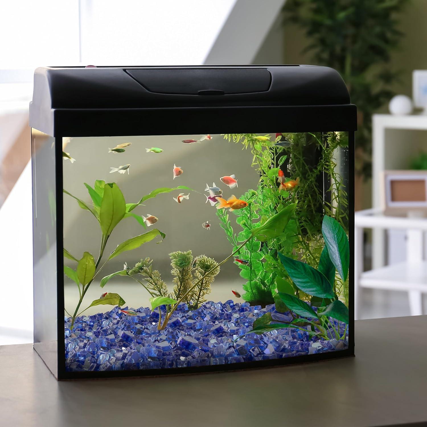 Pure Garden 10lbs Fire Pit Glass - 1/2-Inch Crushed Glass Rocks for Fireplaces, Landscape, Aquariums, or Vases