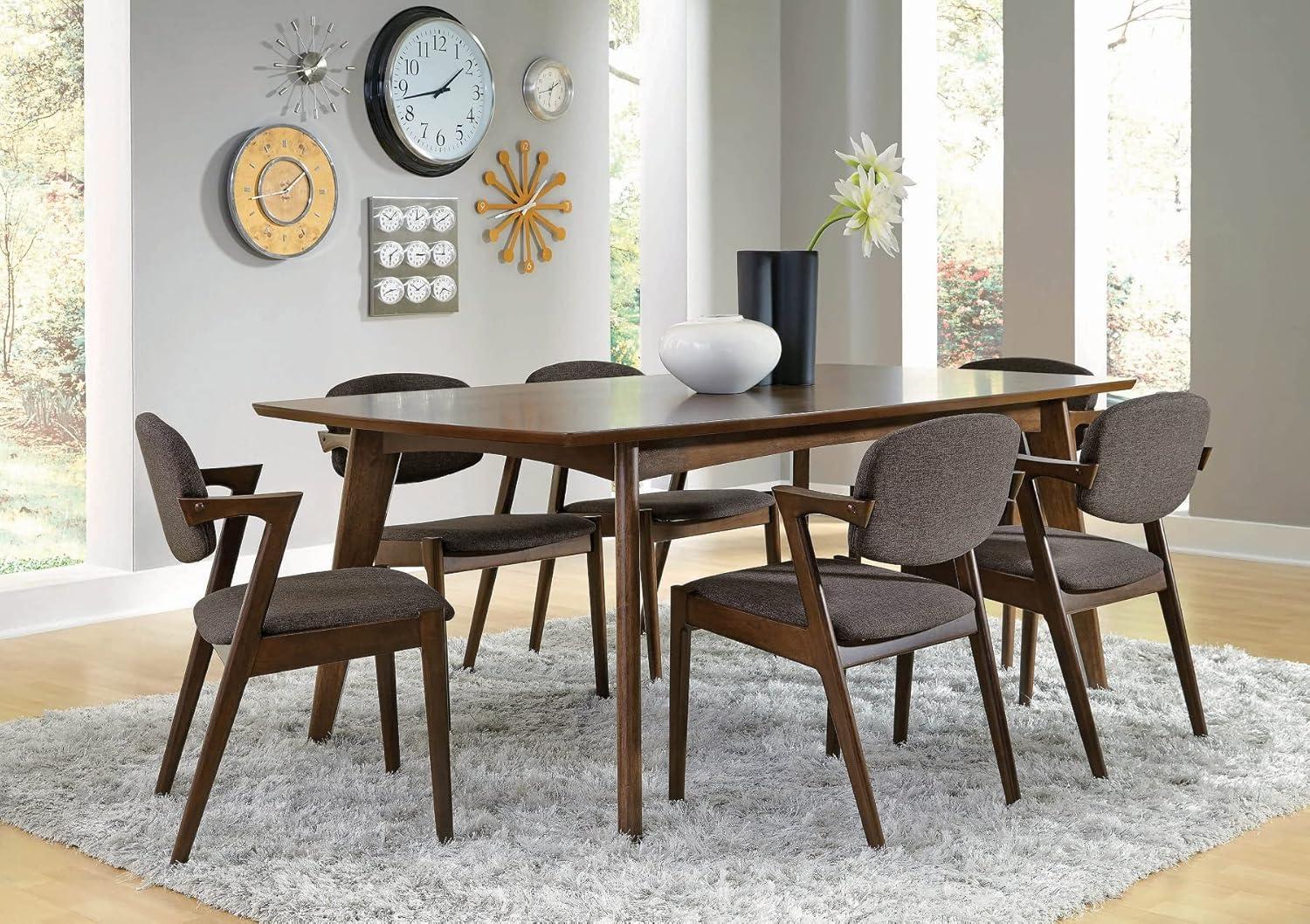 Coaster Malone Rectangular Mid-Century Wood Dining Table in Walnut