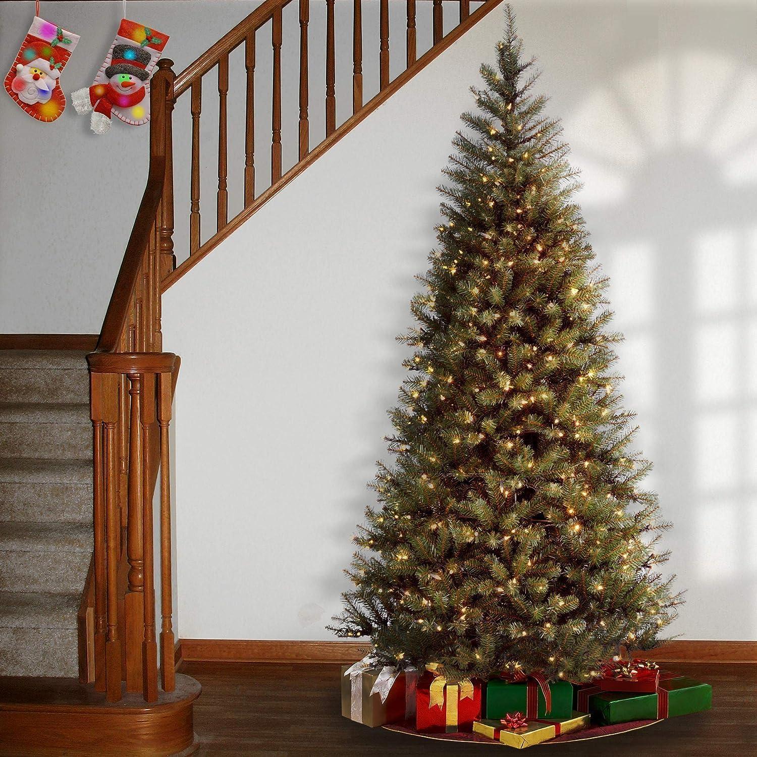 Prelit Slim Aspen Spruce Artificial Christmas Tree Clear Lights - National Tree Company