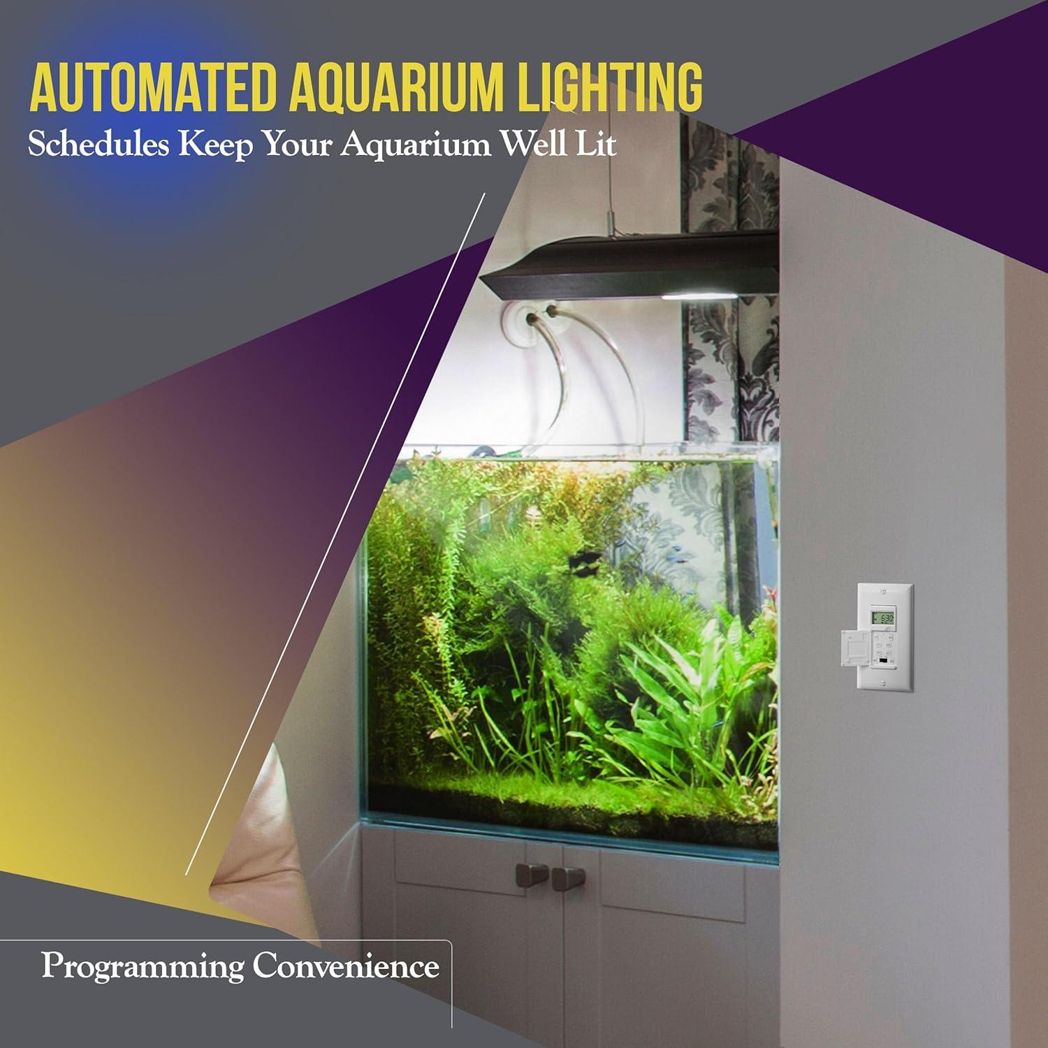 ENERLITES Programmable Digital Timer Switch for Lights, Fans, Motors, 7-Day 18 ON/OFF Timer Settings, Single Pole, Neutral Wire Required, UL Listed, White, 2 Pack