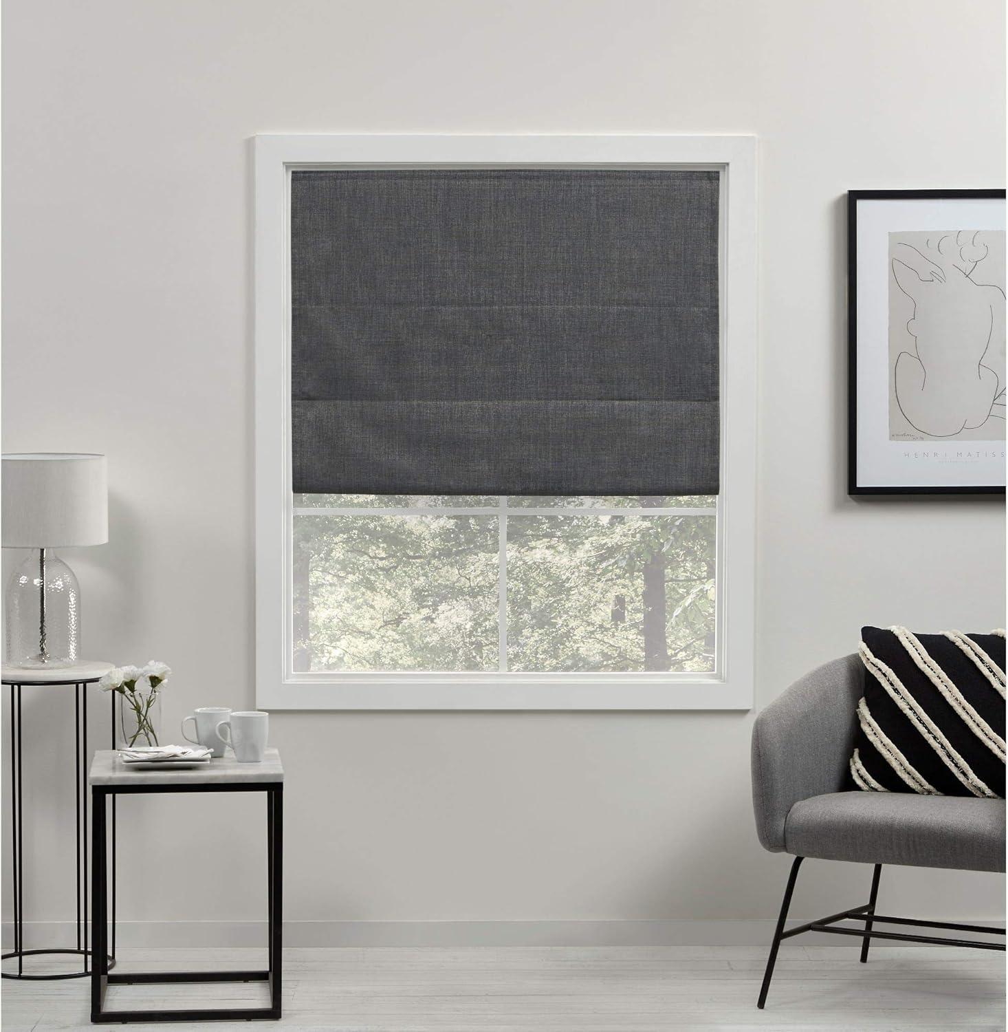 Exclusive Home Acadia 100% Blackout Roman Shade