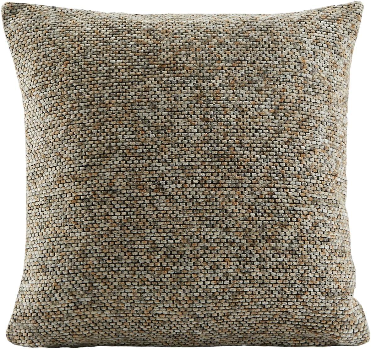 Violet Linen Chenille Classic Basketweave Pattern Pillow Cover