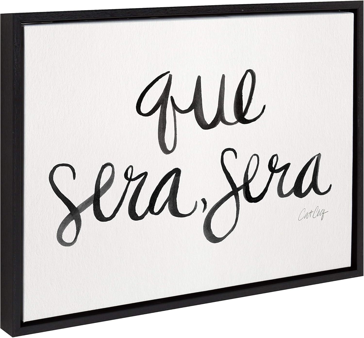 18" x 24" Sylvie Que Sera Sera Framed Canvas by Cat Coquillette Black - Kate and Laurel