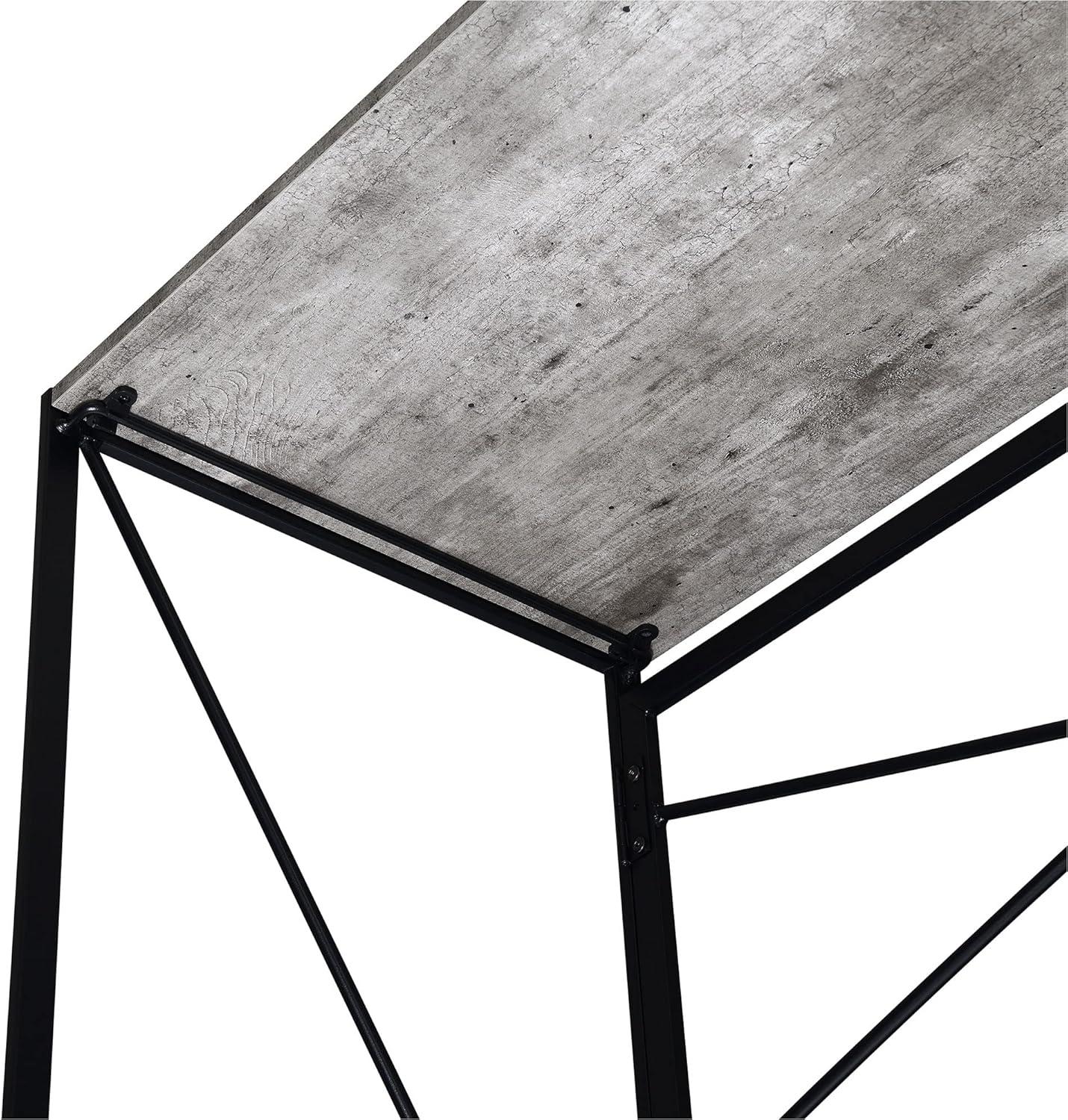 Convenience Concepts 29.50 inches Tall Xtra Folding Desk, Faux Birch/Black, All ages