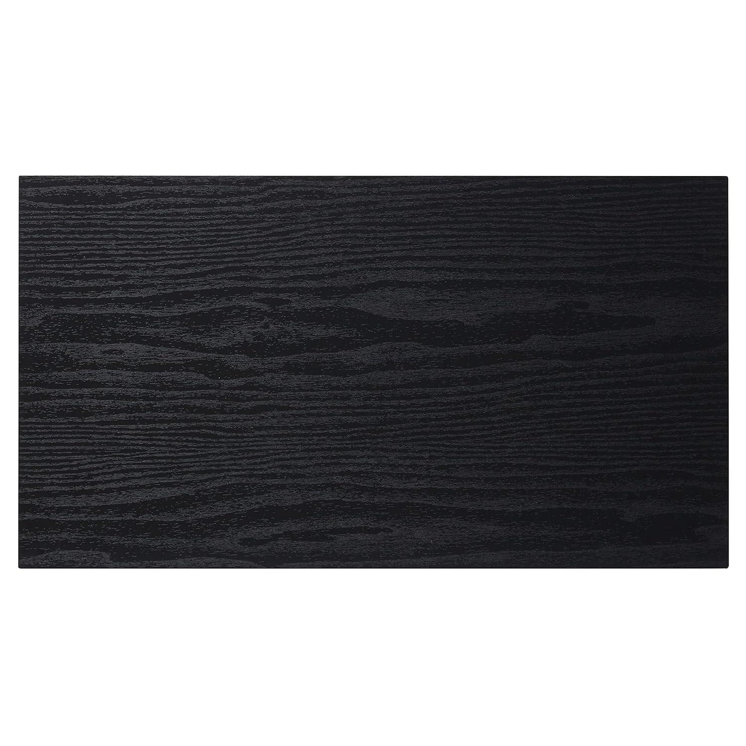 Contemporary Metal and Wood Accent Table Black - Olivia & May: C-Shaped, No Assembly, Iron Frame