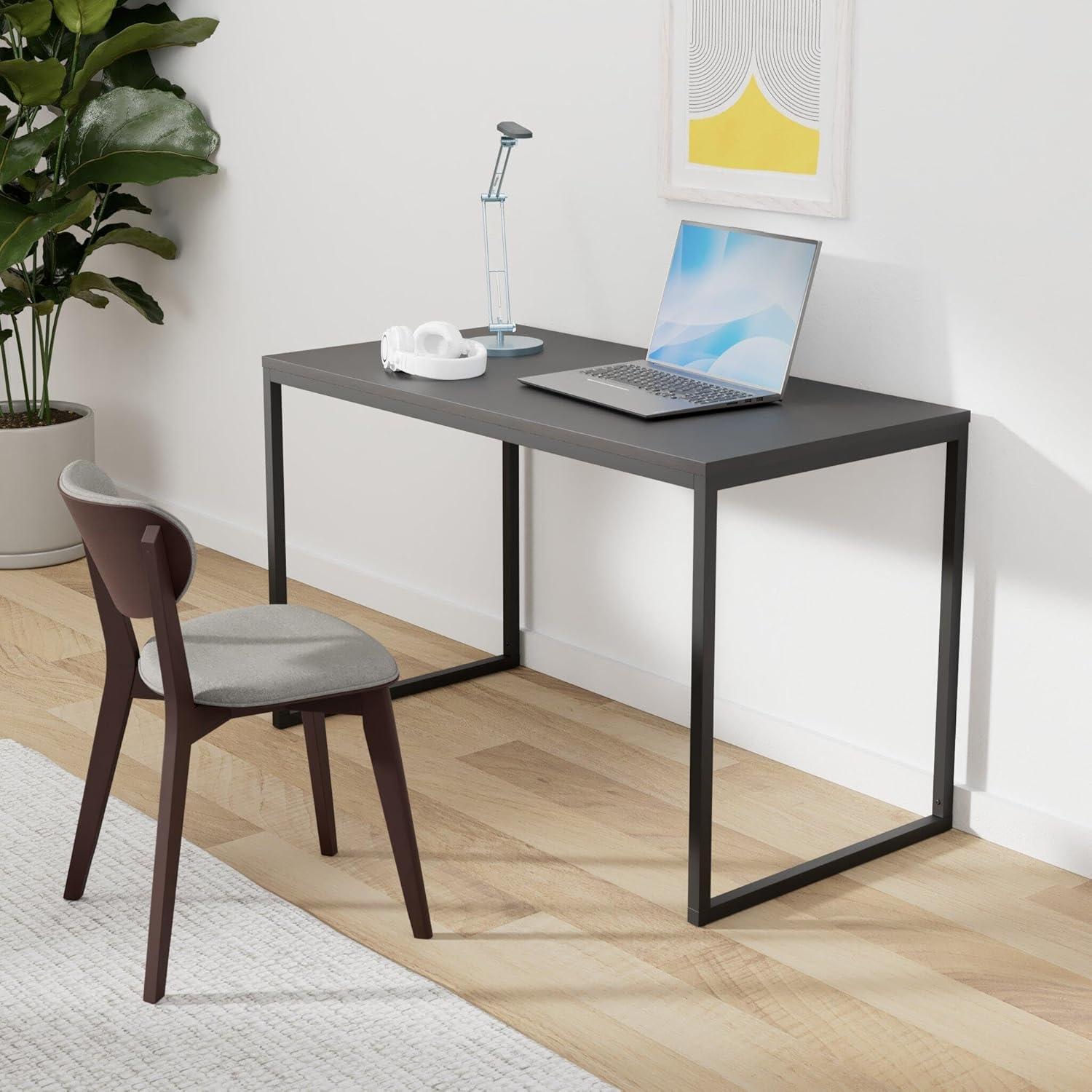 Jennifer 47'' Deep Espresso Metal Frame Desk