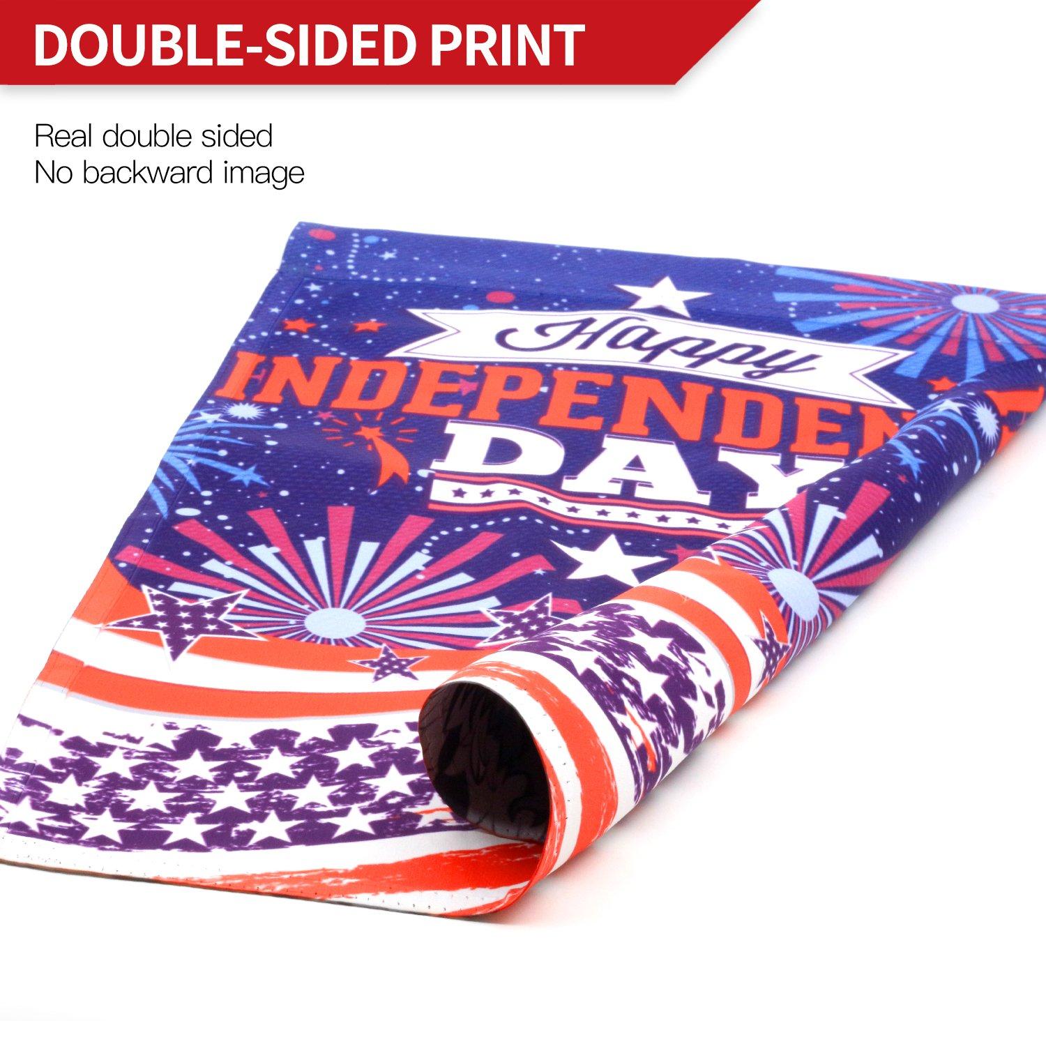 ANLEY Double Sided Premium Garden Flag, July 4th Independence Day USA American Memorial Garden Flags - 18 x 12.5 Inch