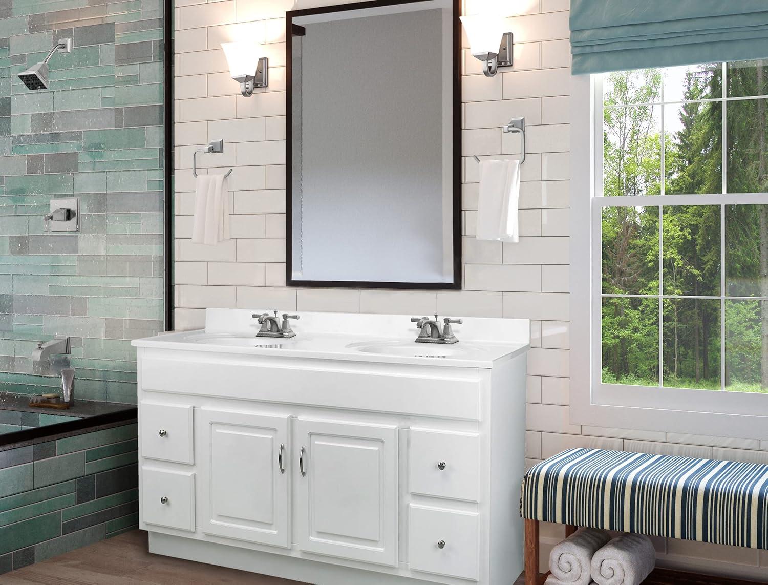 Design House Concord 60-Inch Bathroom Vanity Without Top in White