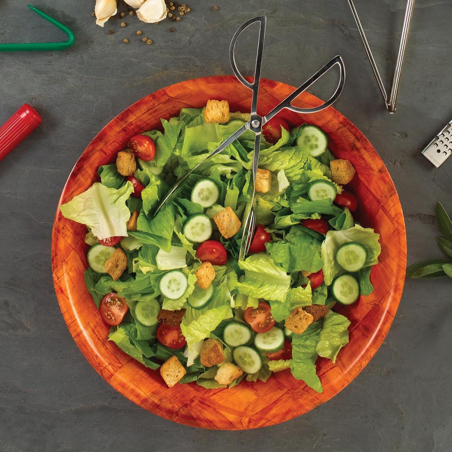 Winco Wooden Woven Salad Bowl, 18"