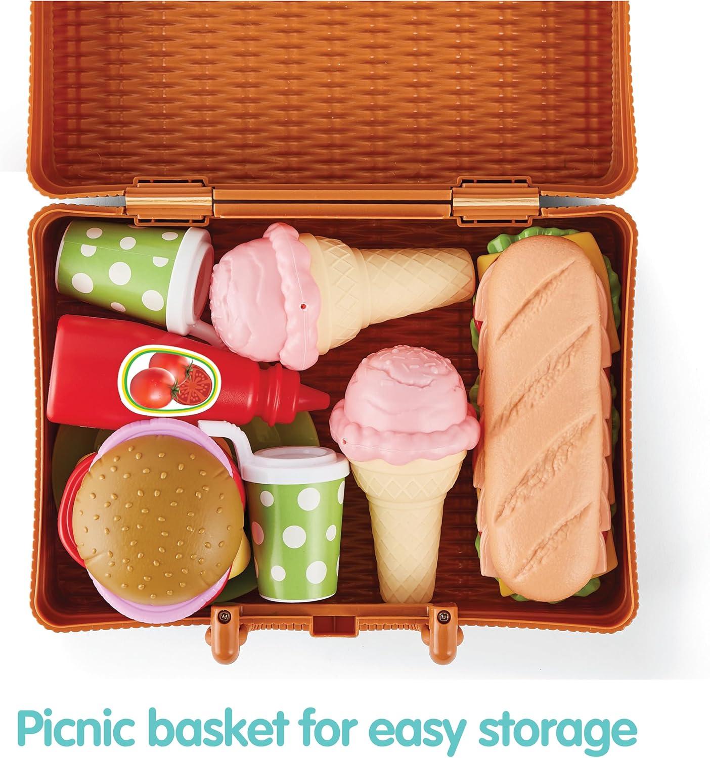 Kidoozie Lunch for Two Picnic Set - Spark Imaginative Feasts with Play Food Fun - The Perfect Indoor or Outdoor Playset for Ages 2+