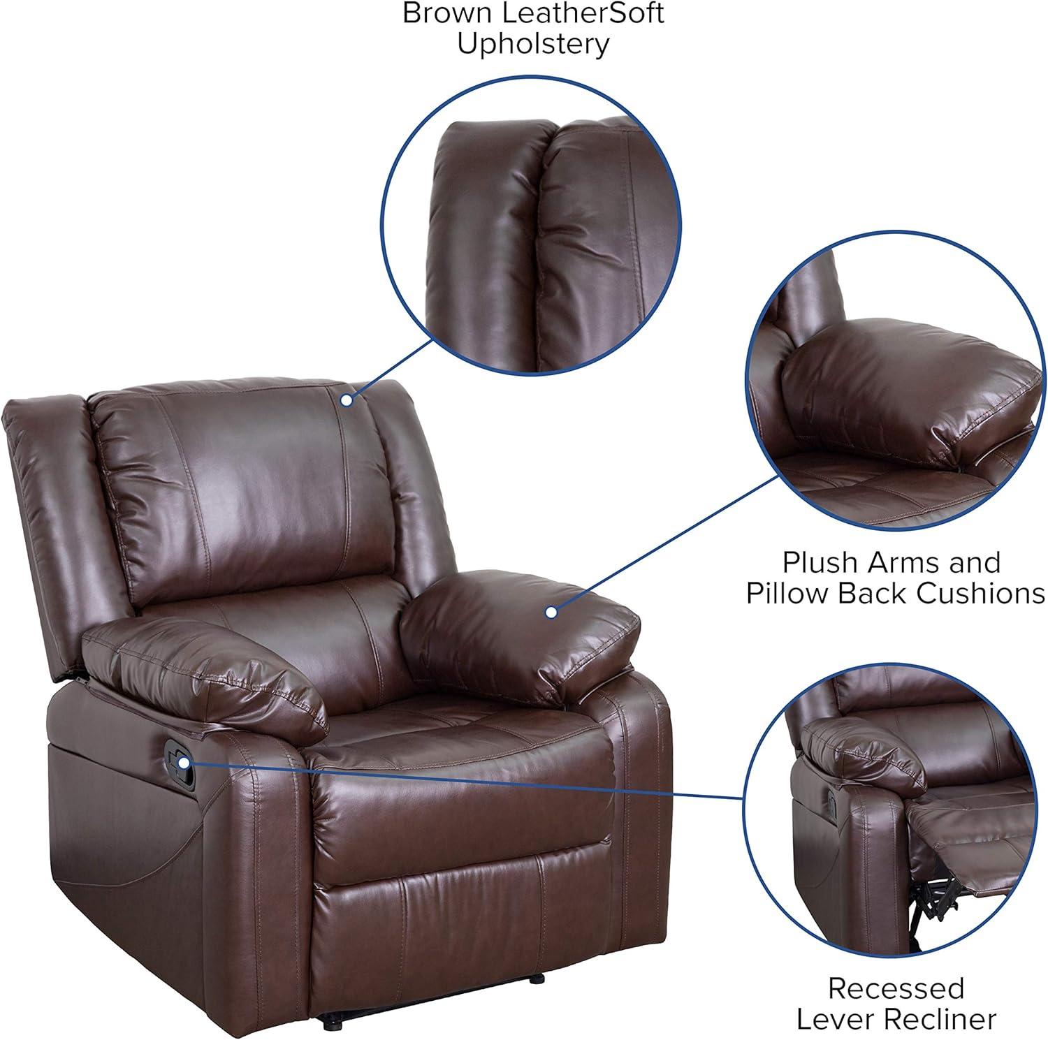 Flash Furniture Harmony Series Brown LeatherSoft Recliner