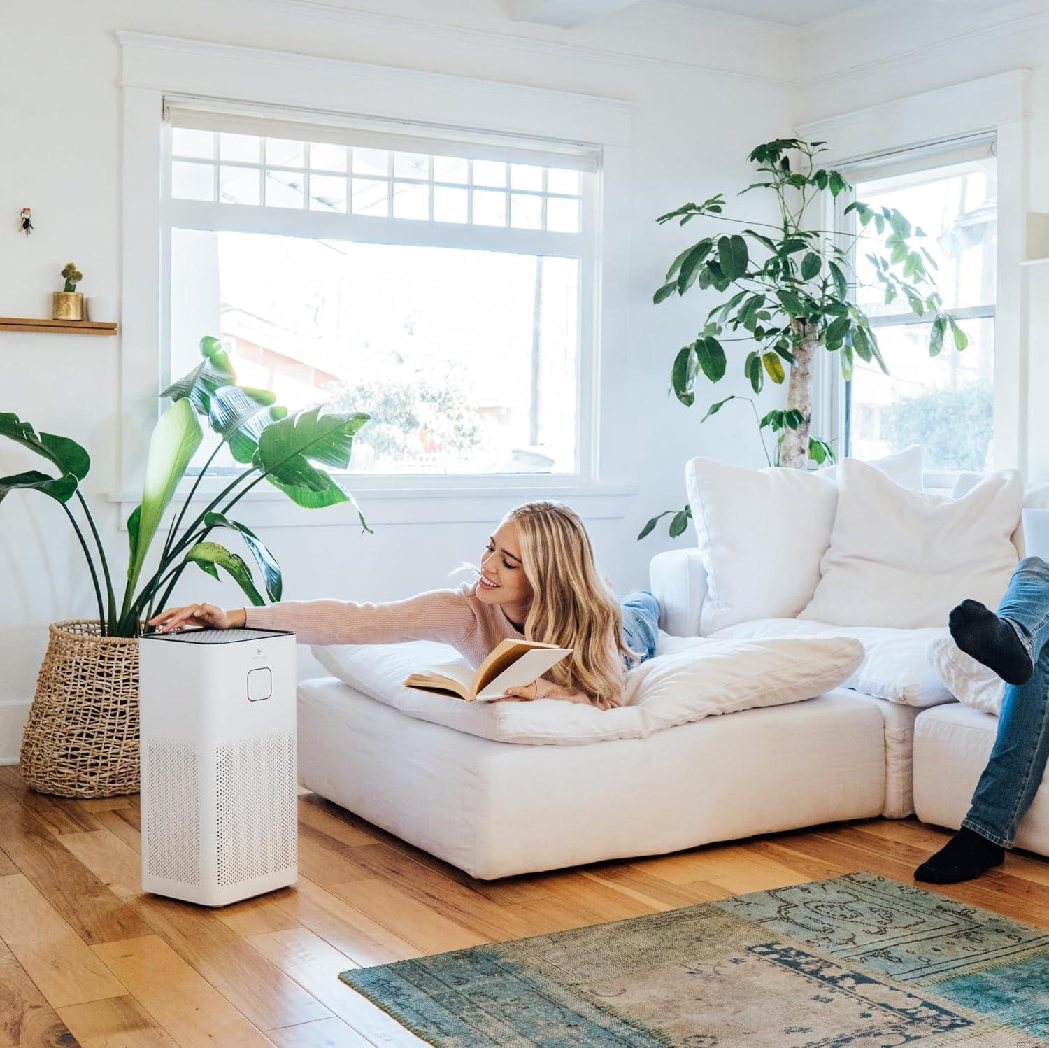 Medify Air MA-50 Air Purifier with HEPA H13 Filters - 1100 Sq ft Coverage for Pollen - White, 1-Pack