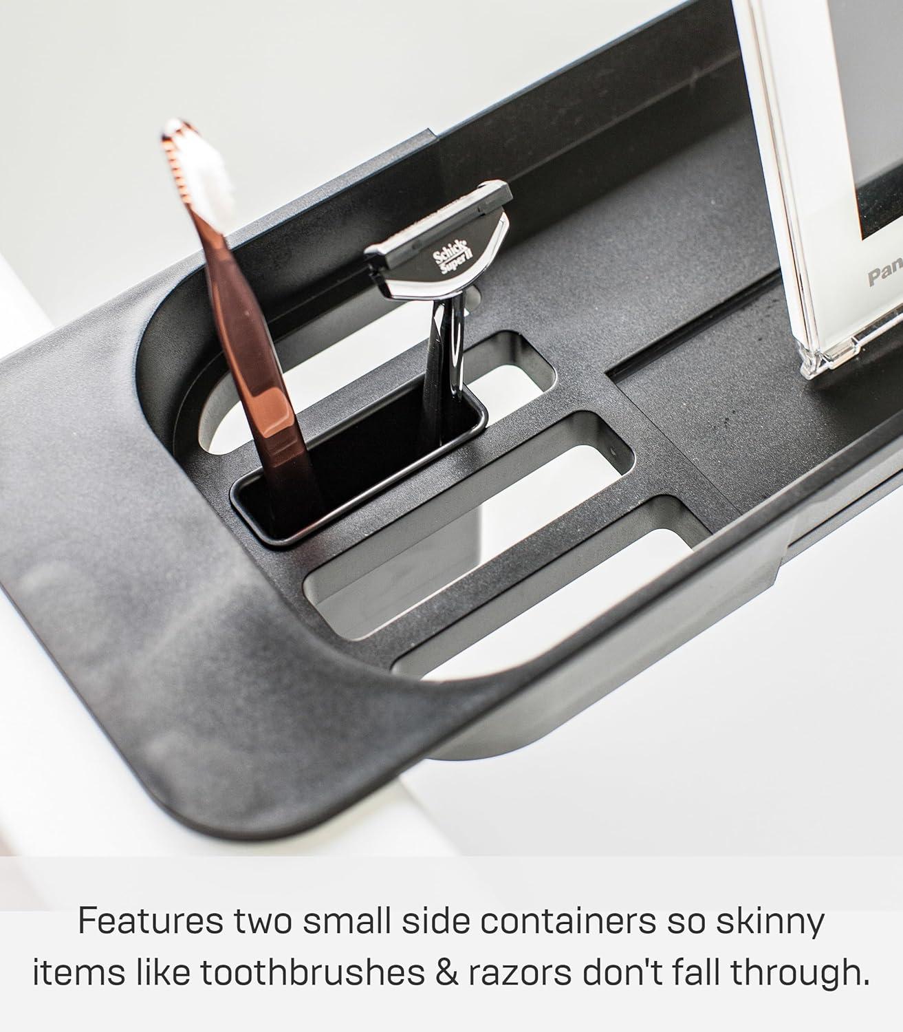 Yamazaki Home Tower Yamazaki Home Expandable Bathtub Caddy - Bathroom Tray Table Holder, 1.77" Height