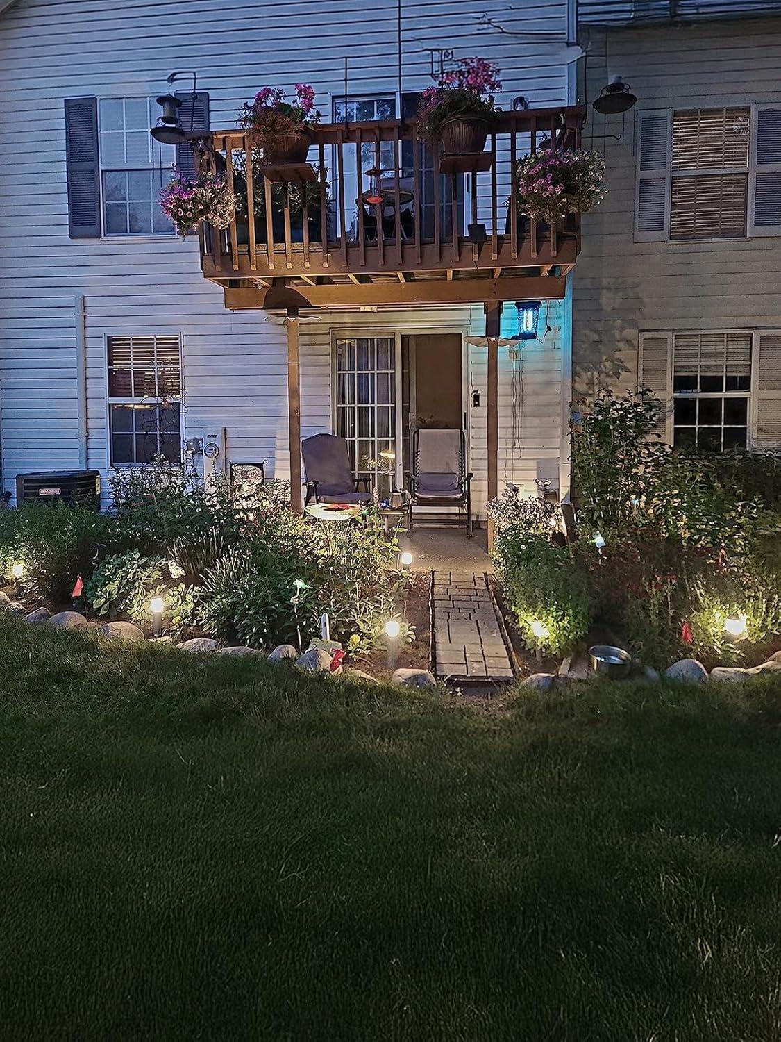 LEONLITE 8-Pack Low Voltage Landscape Lights Pathway, 3W 12V LED Path Lights, CRI90+, IP65 Waterproof Walkway Light, ETL Listed, Oil Rubbed Bronze Aluminum Housing, 3000K Warm White