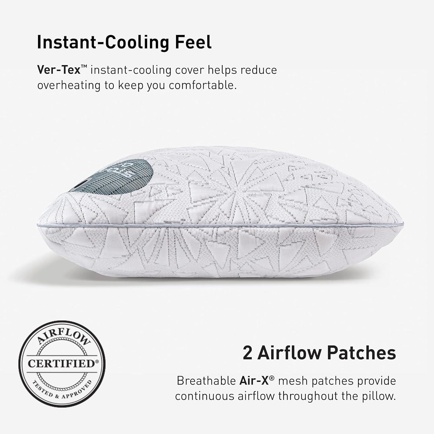 Bedgear Bedgear Storm Cuddle Curve Performance Cooling Pillow for Side Sleepers- Medium Firmness