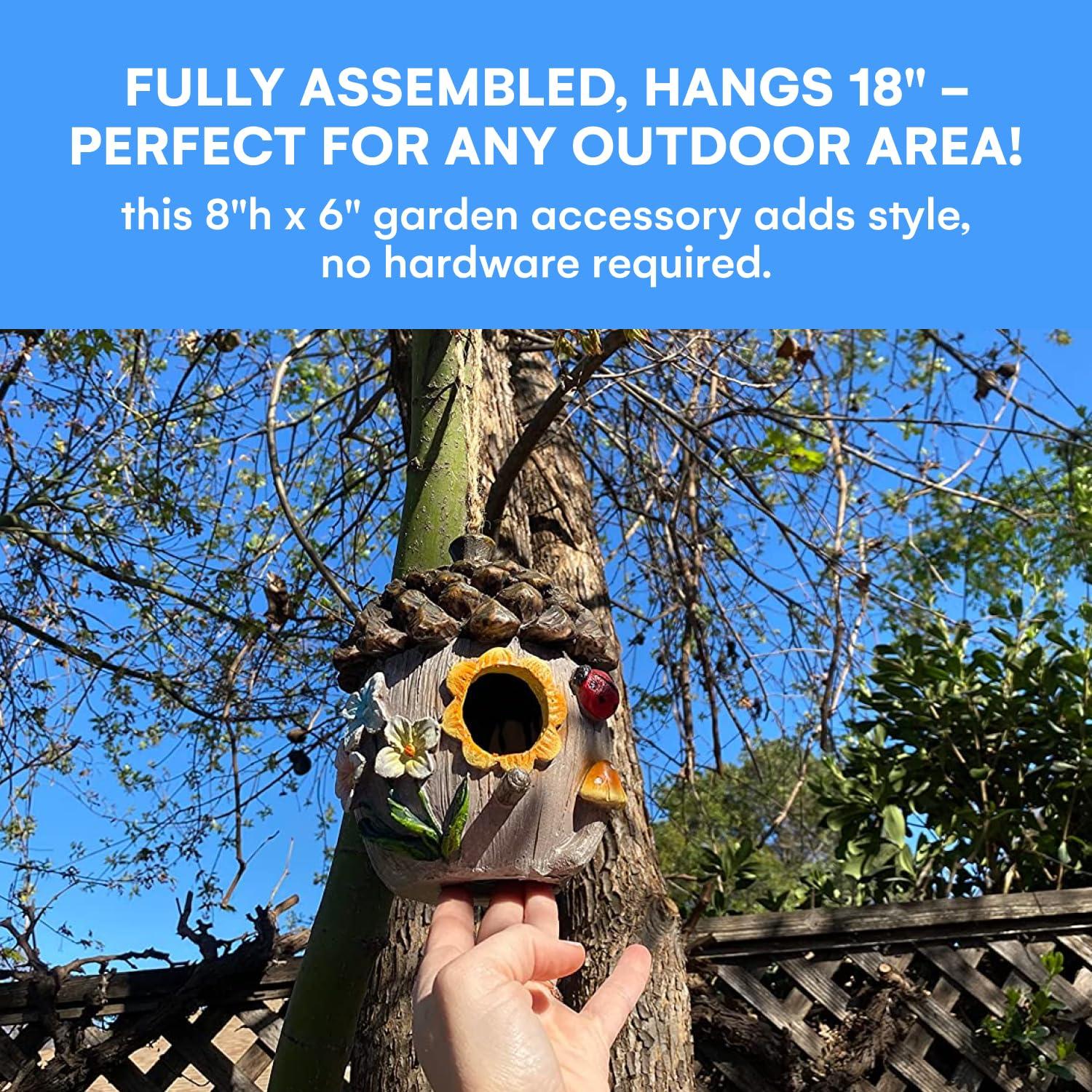 Dawhud Direct Hand-Painted Bird Houses for Outdoors Decorative Birdhouses