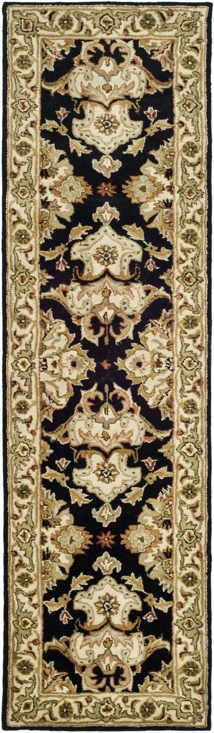 Heritage HG817 Hand Tufted Area Rug - Black/Ivory - 8'x8' - Safavieh.