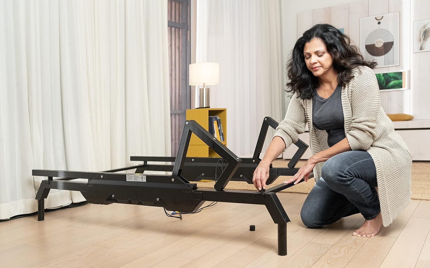 Signature Design by Ashley Cosmic Power Base King Adjustable Bed Base, Black