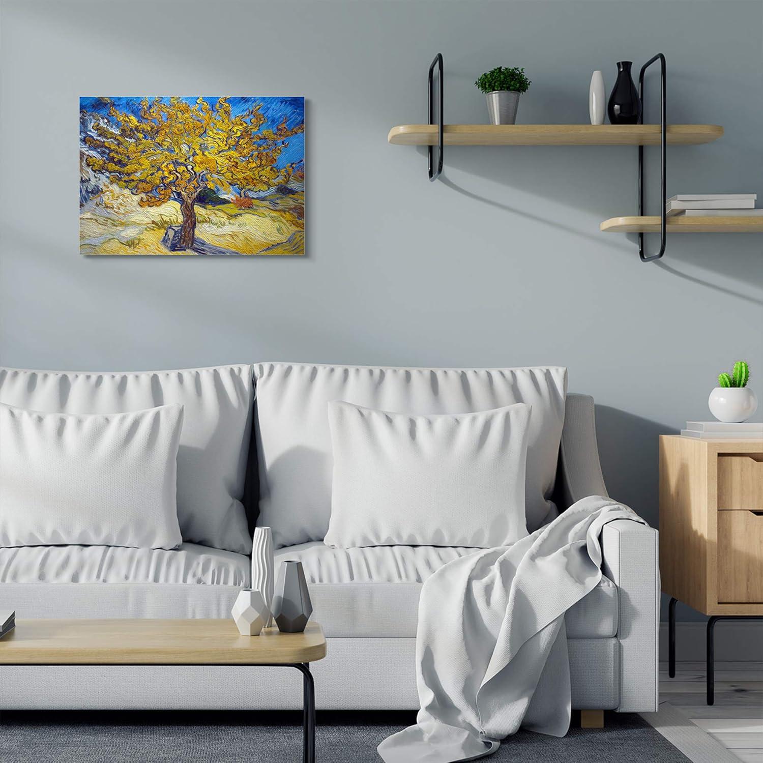 Stupell Industries " Golden Tree Blue Yellow Van Gogh Classical " by Vincent Van Gogh