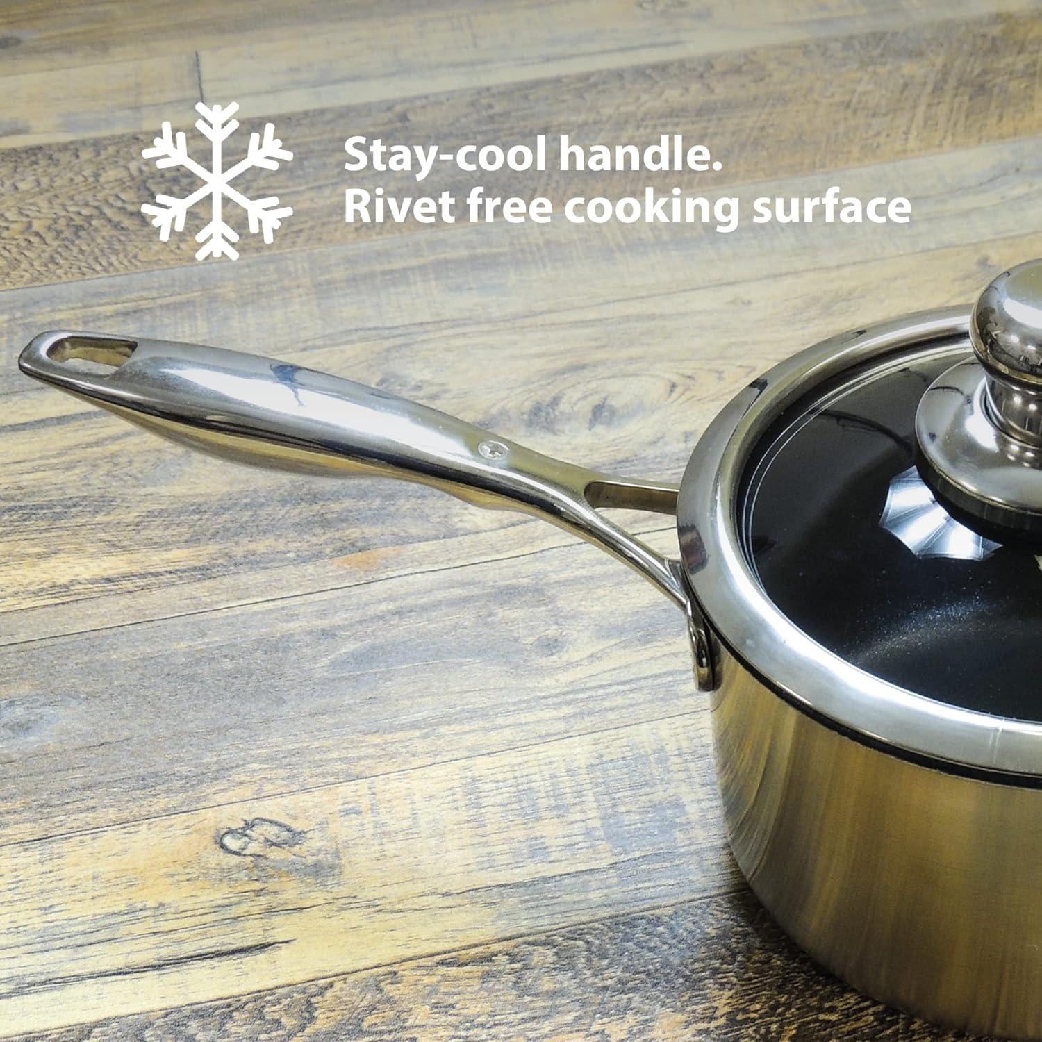 Swiss Diamond Swiss Diamond Prestige Stainless Steel Non-Stick Frying Pan with Lid