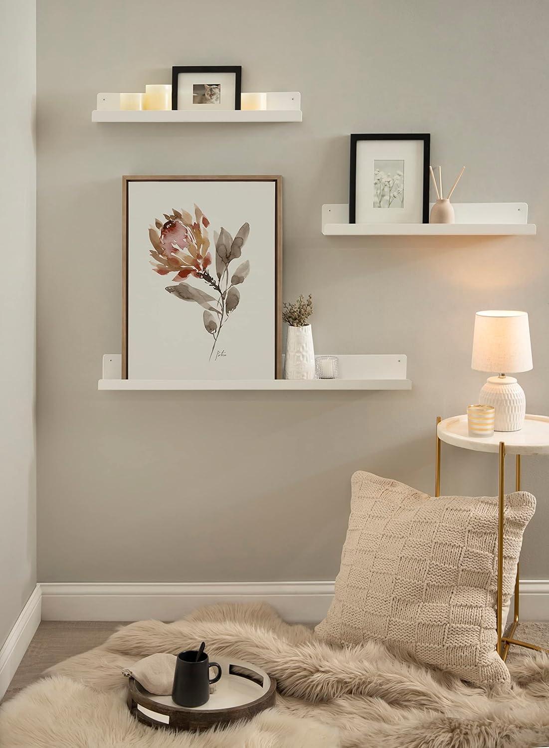 18" x 24" Sylvie Wild King Protea Framed Canvas by Sara Berrenson Gold - Kate & Laurel All Things Decor: Vertical Botanical Digital Art