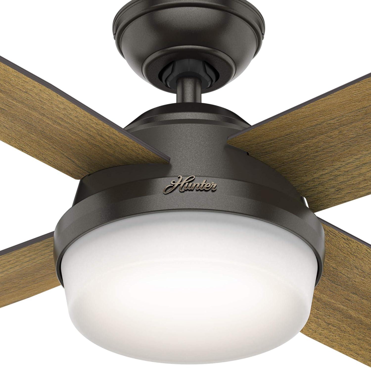 Dempsey 52" 4 - Blade Contemporary Indoor Ceiling Fan with Lights and Remote