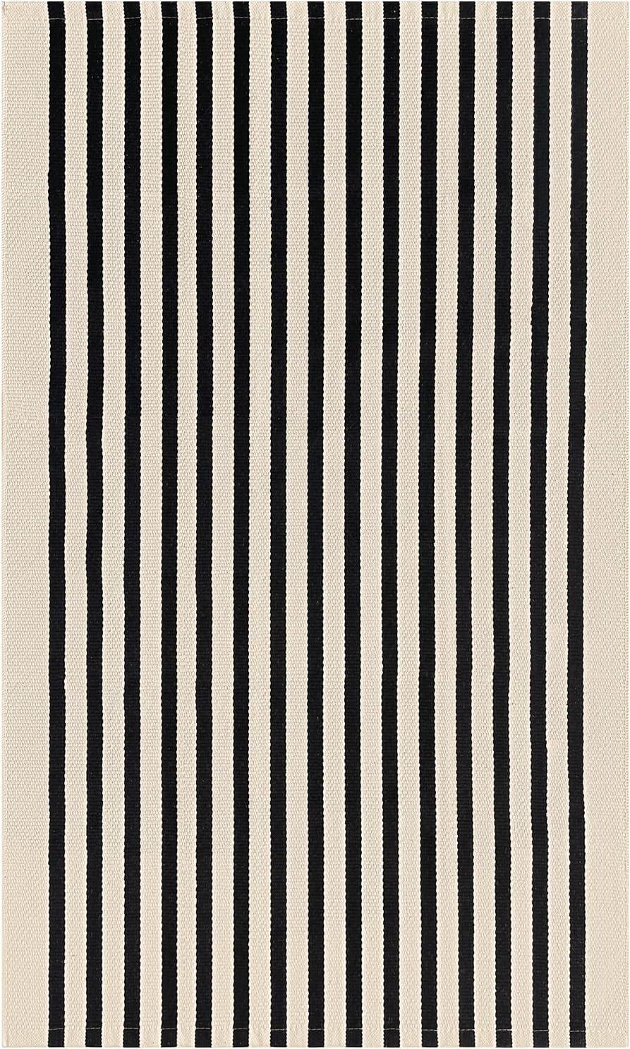 IOHOUZE Navy and White Striped Rug 2'x3' Front Door Rugs, Small Washable Area Rug for Front Porch, Spring Summer Doormats Outdoor Indoor, Cotton Rugs for Entryway Porch Entrance