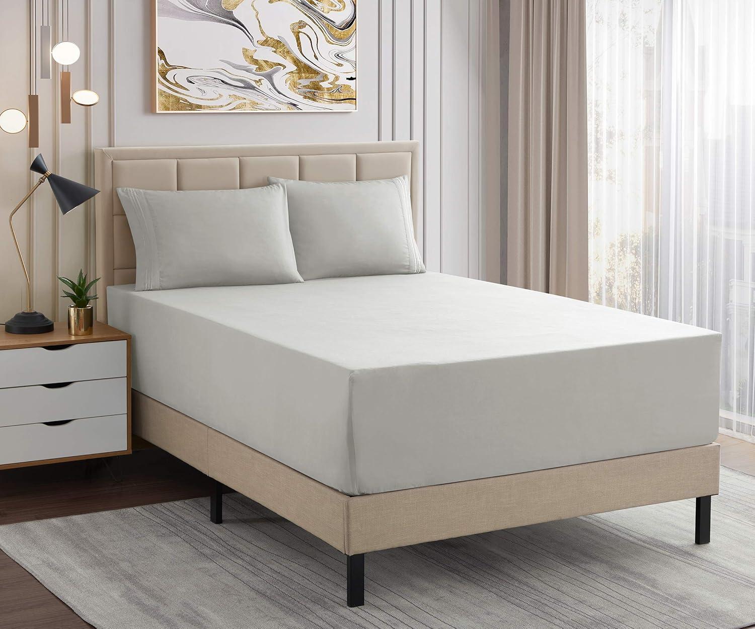Sweet Home Collection 18-24" Extra Deep Pocket Ultra Soft Microfiber Solid Sheet Set