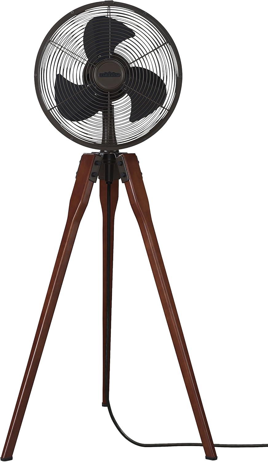 Wood Tripod Floor Fan