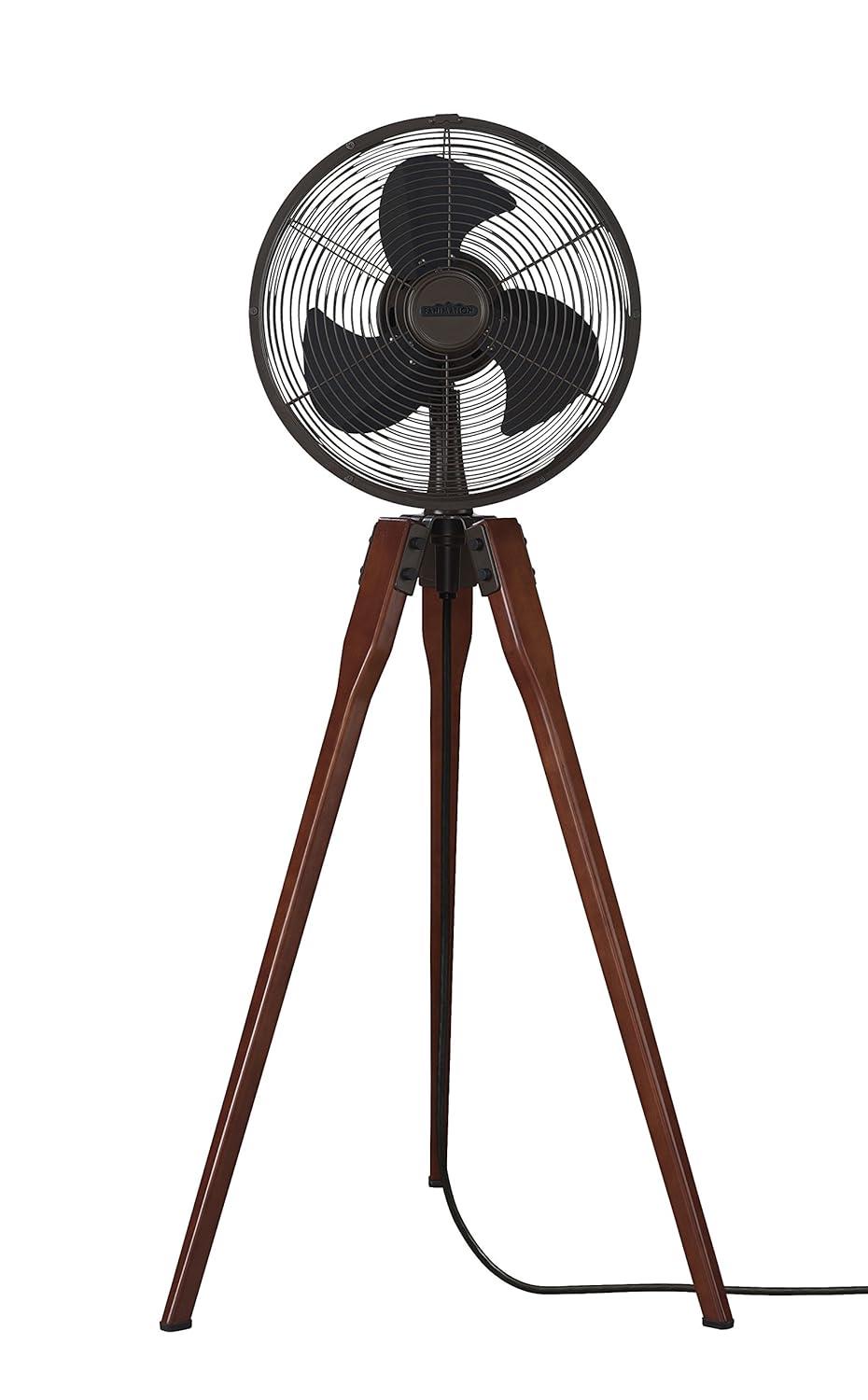Arden Floor Fan, Satin Nickel