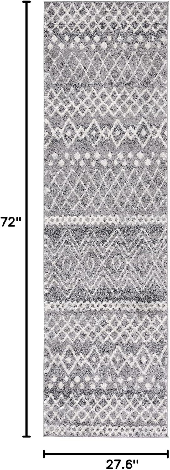 Madison 700 MAD798 Power Loomed Indoor Runner Rug - Charcoal/Ivory - 2'3"x6' - Safavieh