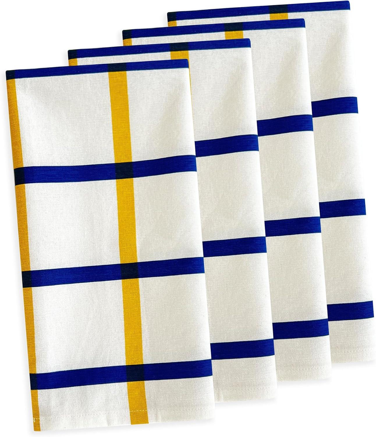 100% Cotton Plaid Square Napkin (Set of 4)