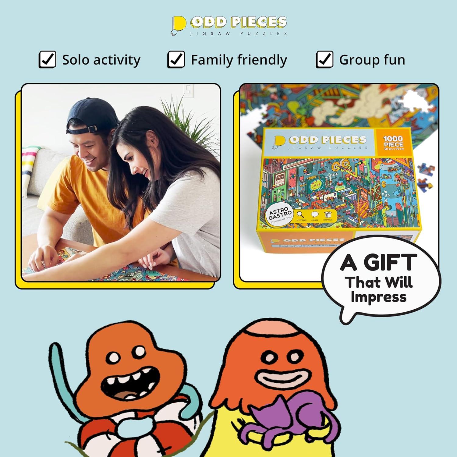 Mystery Jigsaw Puzzle-1,000 Pcs Mystery Puzzle with Storytelling Comics, Secret Ending-1000 Piece Puzzle for Adults & Kids –19.7'' x 27.6'' Frameable Magic Art (Beyond The Kelp)