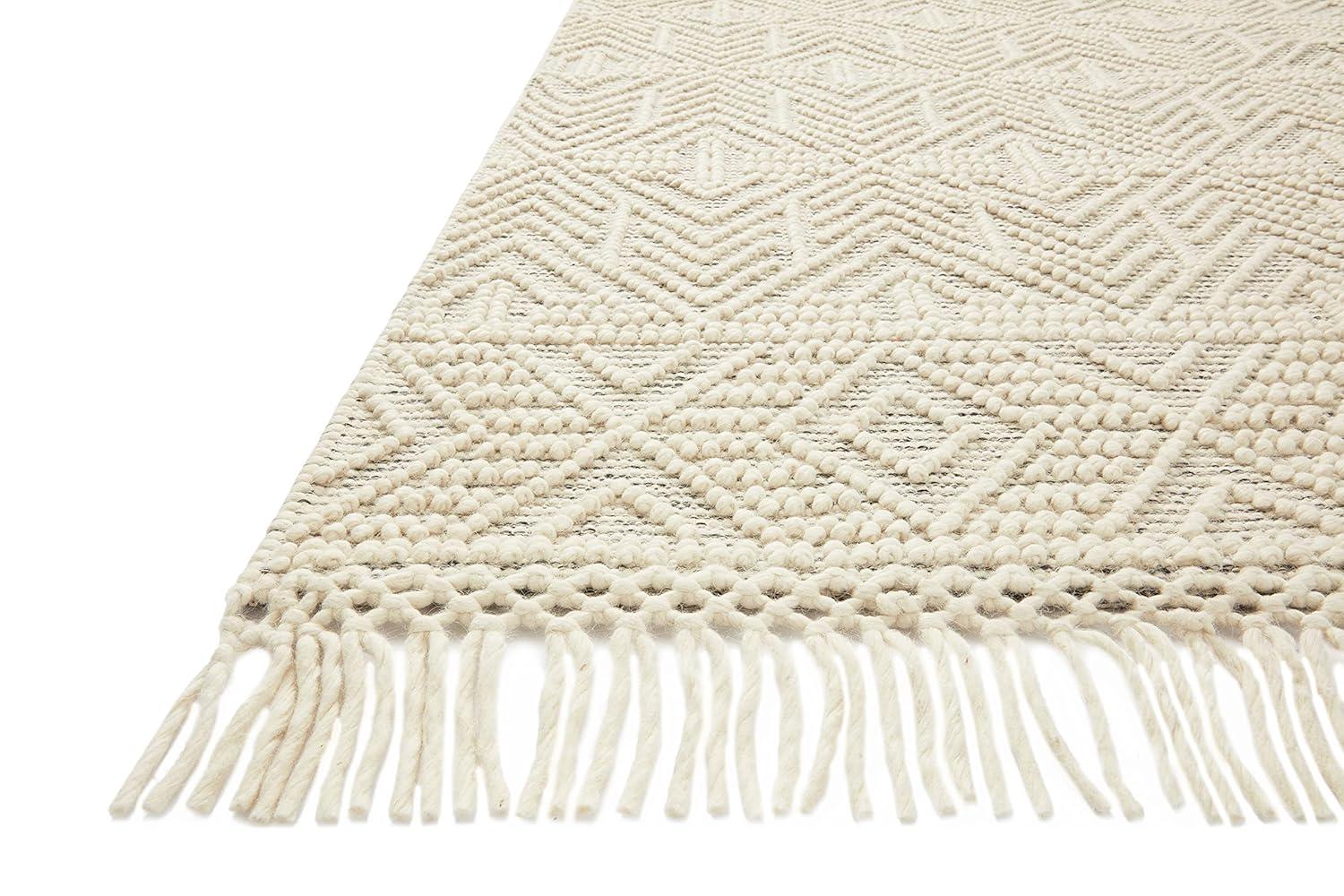 Loloi II Noelle Ivory / Black Geometric Area Rug 4'-0" x 6'-0"
