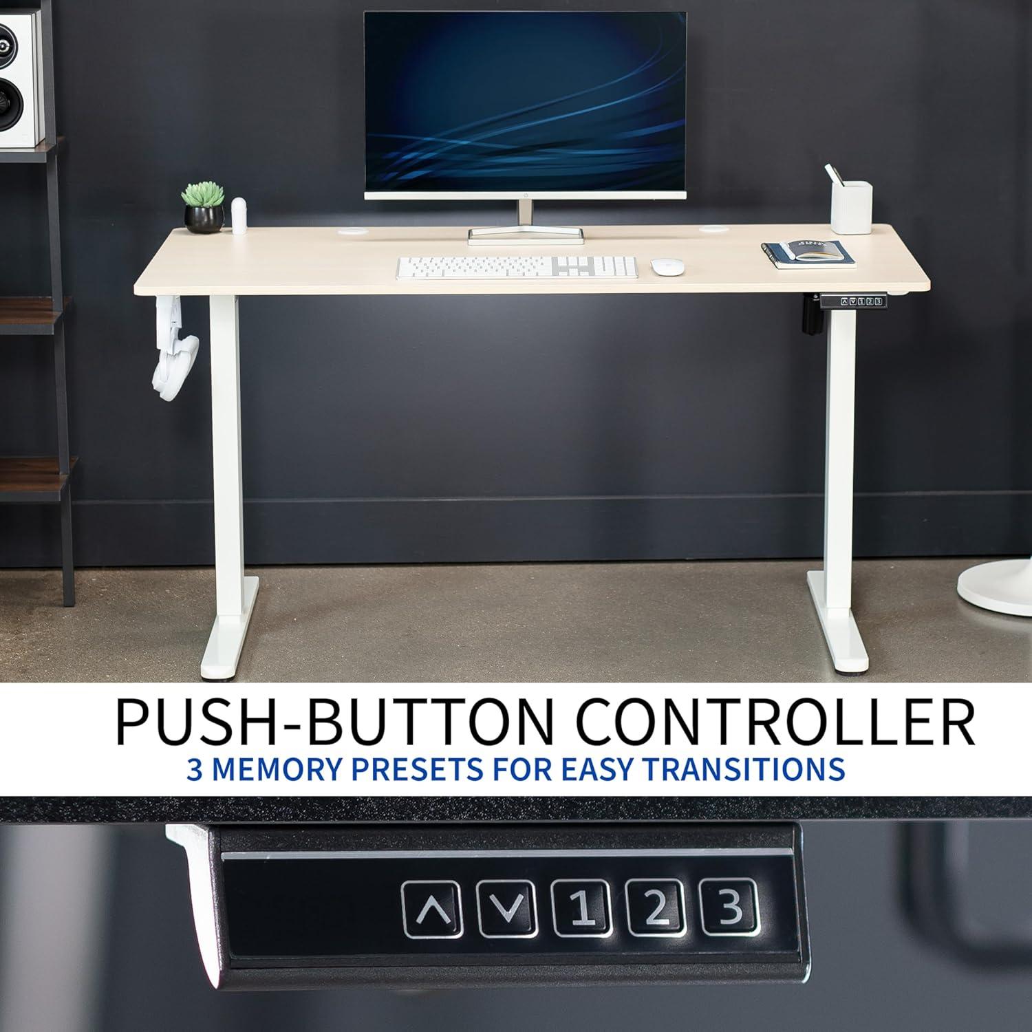 VIVO 55" x 24" Electric Sit Stand Desk, Height Adjustable Workstation (E155TB series)