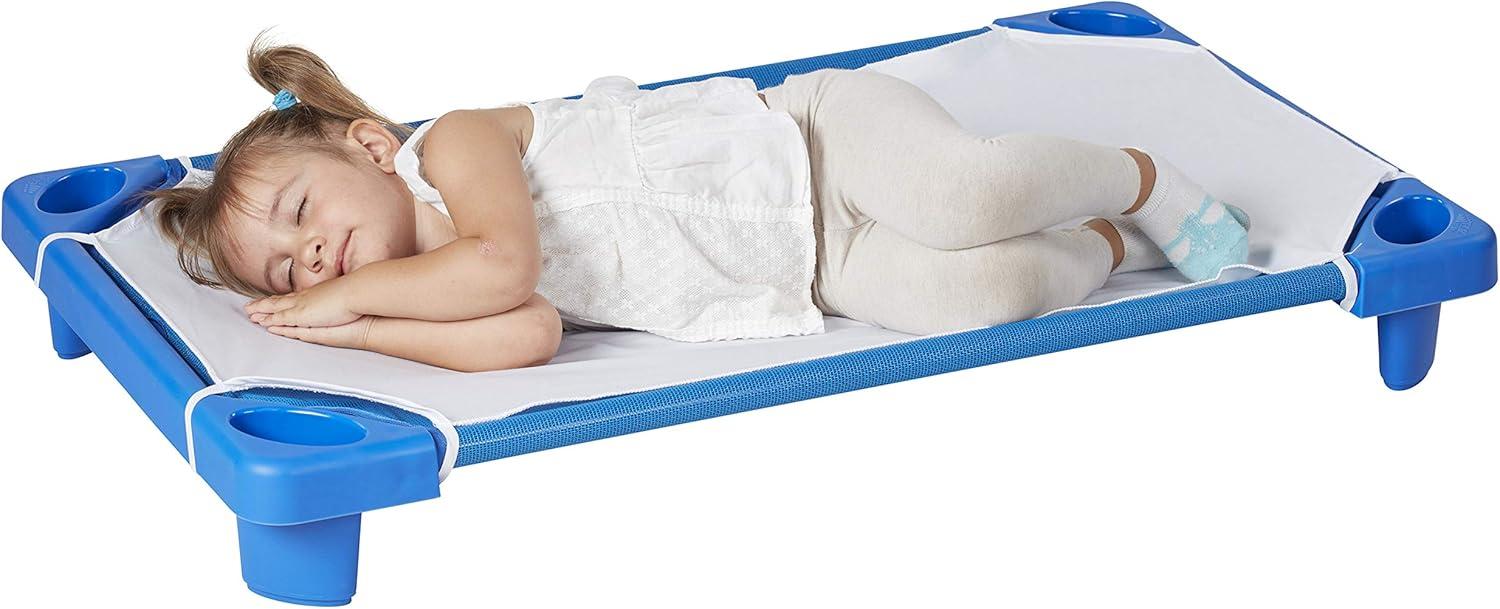 ECR4Kids ECR4Kids Cot Sheet, Toddler Size, Rest Time Accessories, White, 12-Pack (Set of 12)