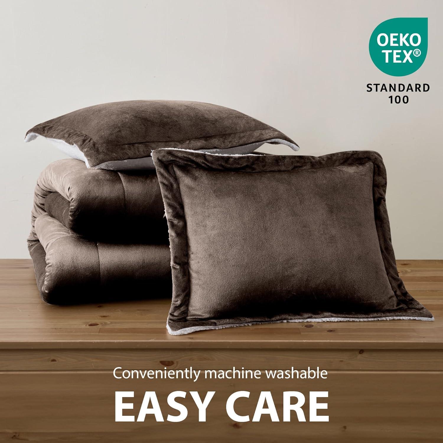 Ultra Plush Reversible Micro-Mink and Sherpa 3-Piece Comforter Set